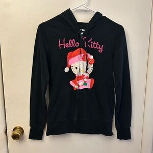 Sanrio Hello Kitty Holiday Hooded Zip-up Sweatshirt Size Medium